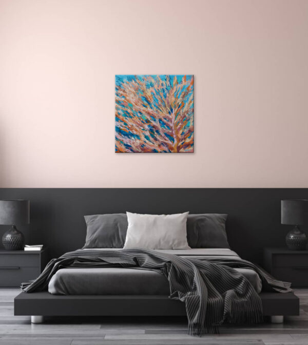 Soft Coral Painting Ocean Art 60x60cm - Image 10