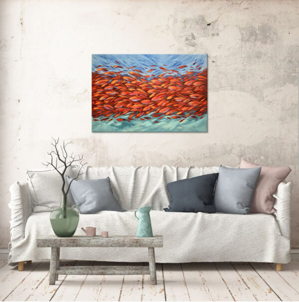 Red fish painting