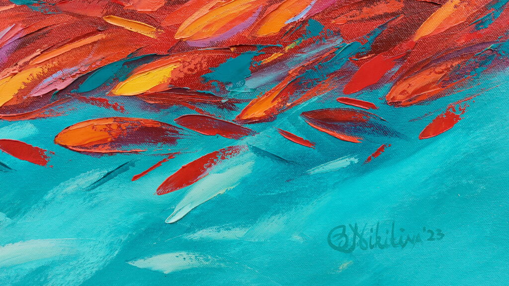 red fish painting