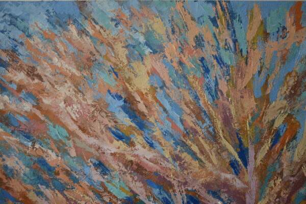 Soft Coral Painting Ocean Art 60x60cm - Image 3