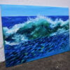 Fish in Waves Painting Ocean 61x91cm - Image 6