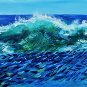 Fish in Waves Painting