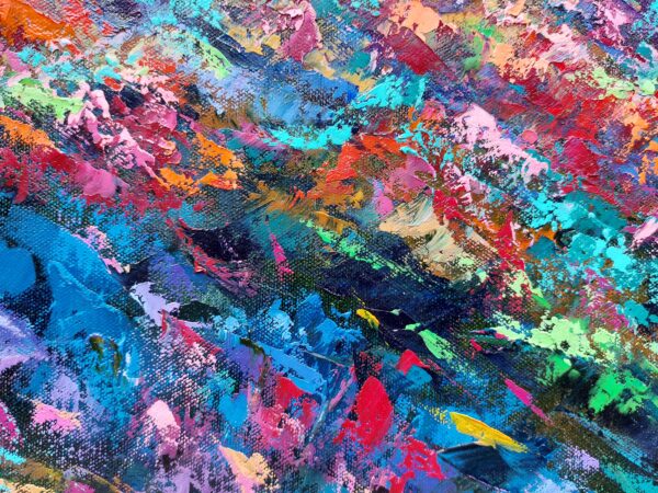 Impasto painting coral reef