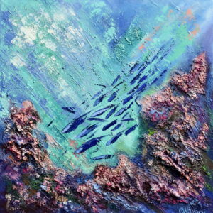 Textured Coral Reef Painting