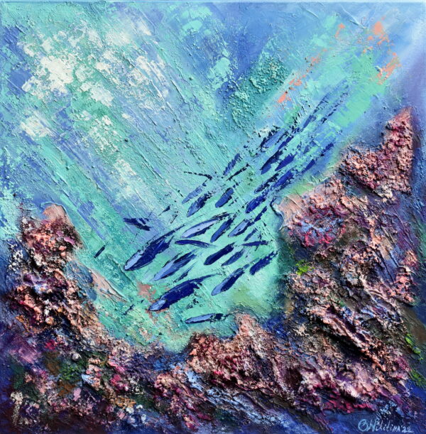 Textured Coral Reef Painting