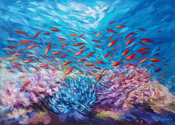 Coral painting Underwater