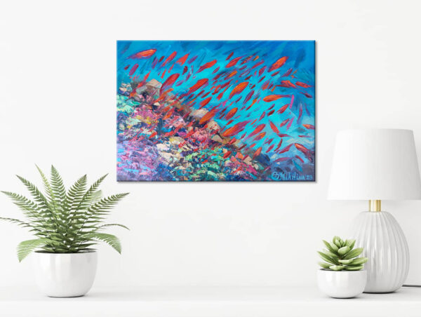 Coral Painting Underwater Original Art