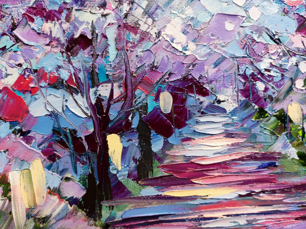 Jacaranda Painting impasto