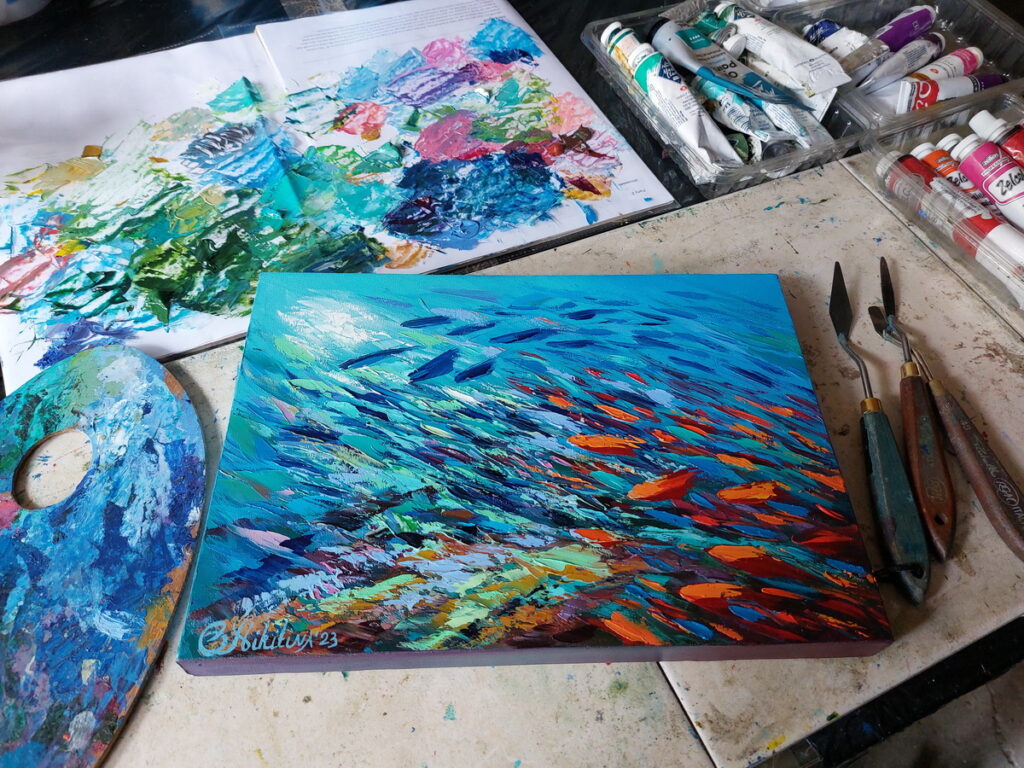 Hawaii Painting Coral Reef