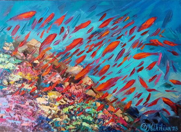 Coral Painting Underwater Original Art