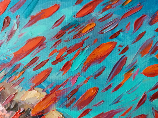 red fish painting oil painting