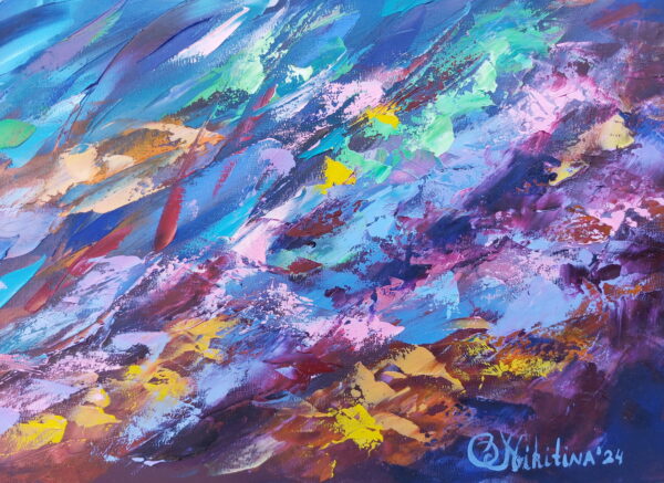 Impasto painting underwater