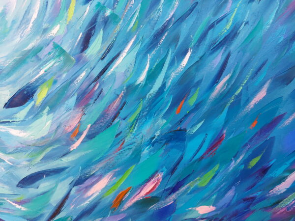 Impasto painting underwater