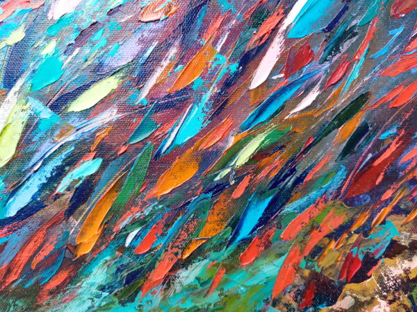 Fish palette knife art