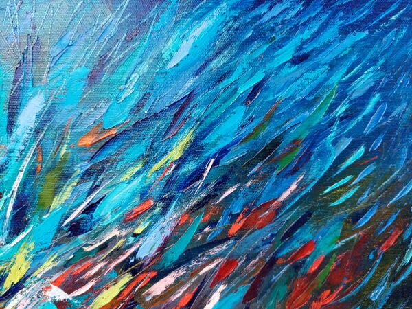 Fish palette knife art