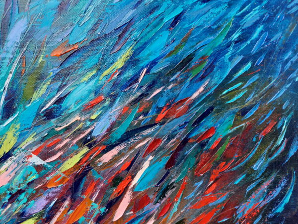 Fish palette knife art