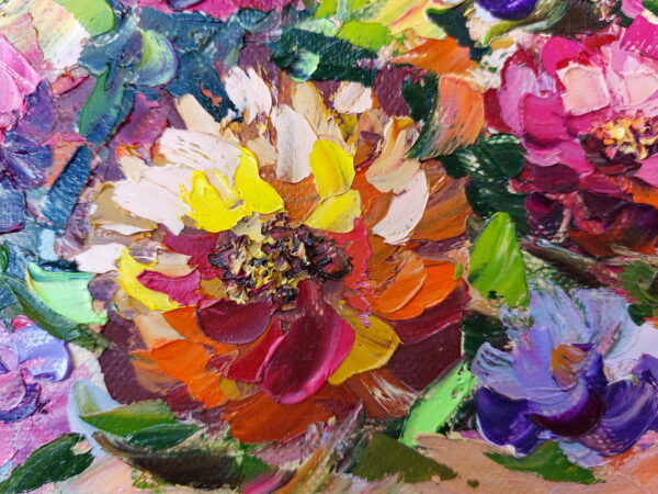 Dahlia Painting Flowers Original Art