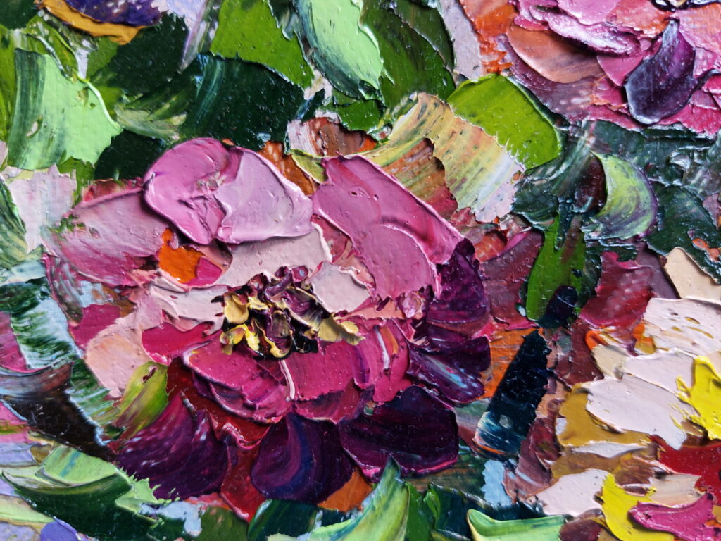 Dahlia Painting Flowers Original Art