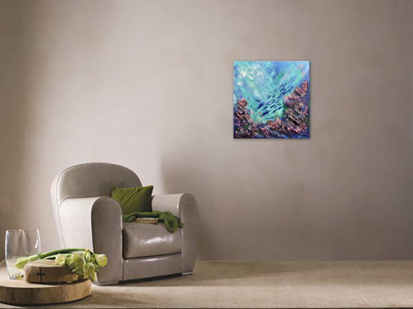 Textured coral reef painting