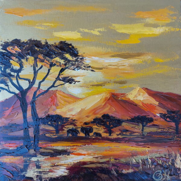 Savannah Painting Africa Landscape