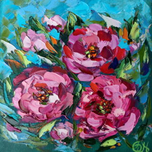 Peony Painting Oil Original Art