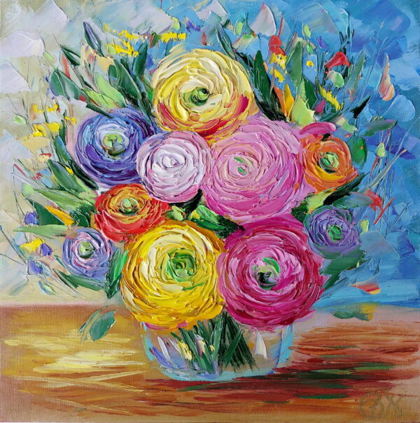 Ranunculus painting original art