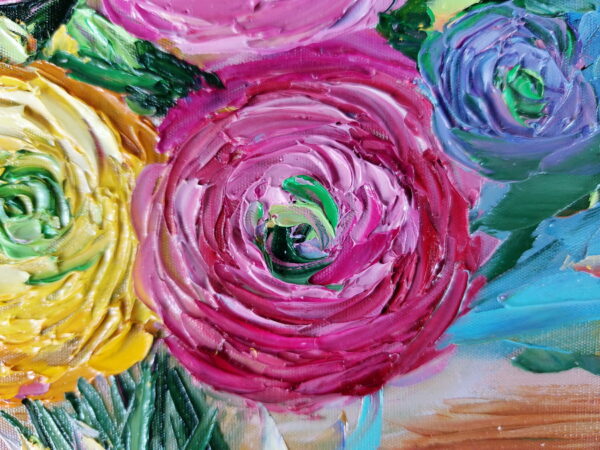 Impasto Painting flowers