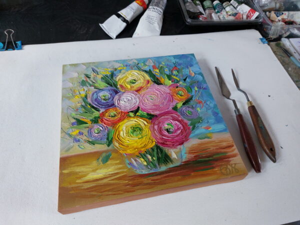 Impasto Painting flowers