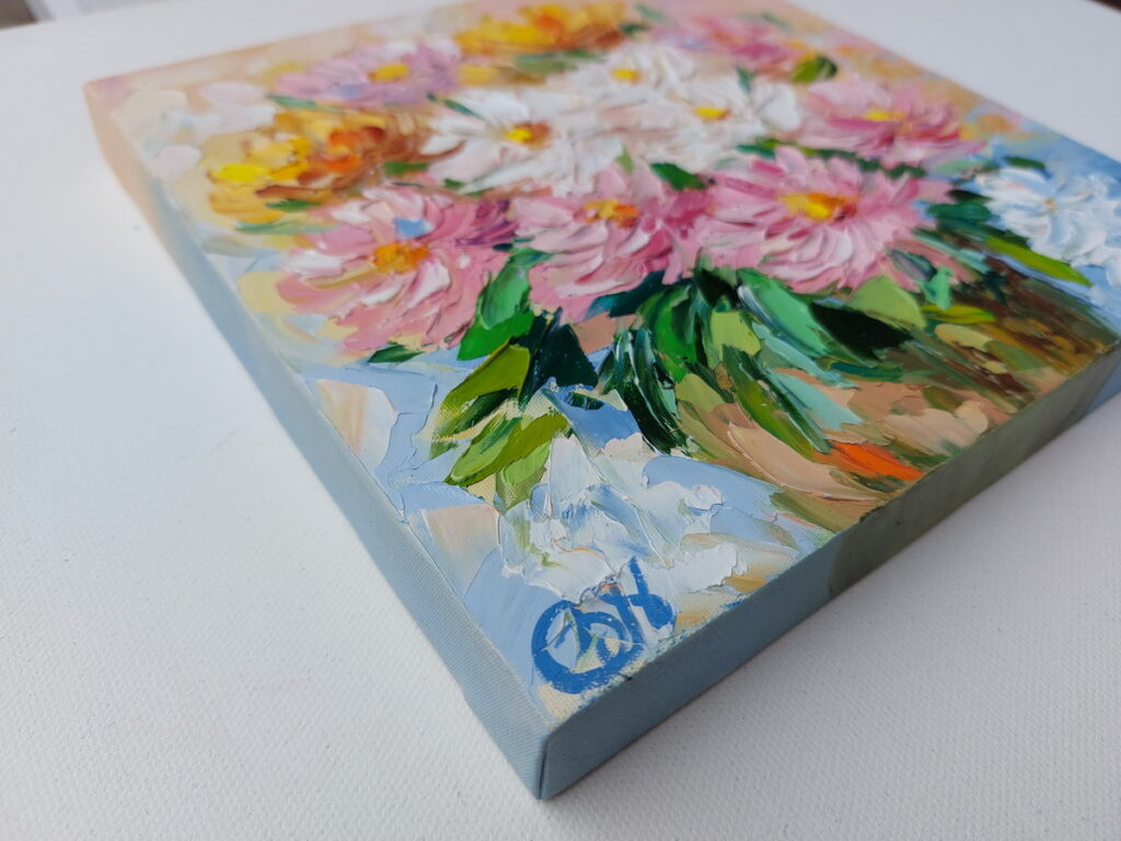 Daisy Painting oil on canvas