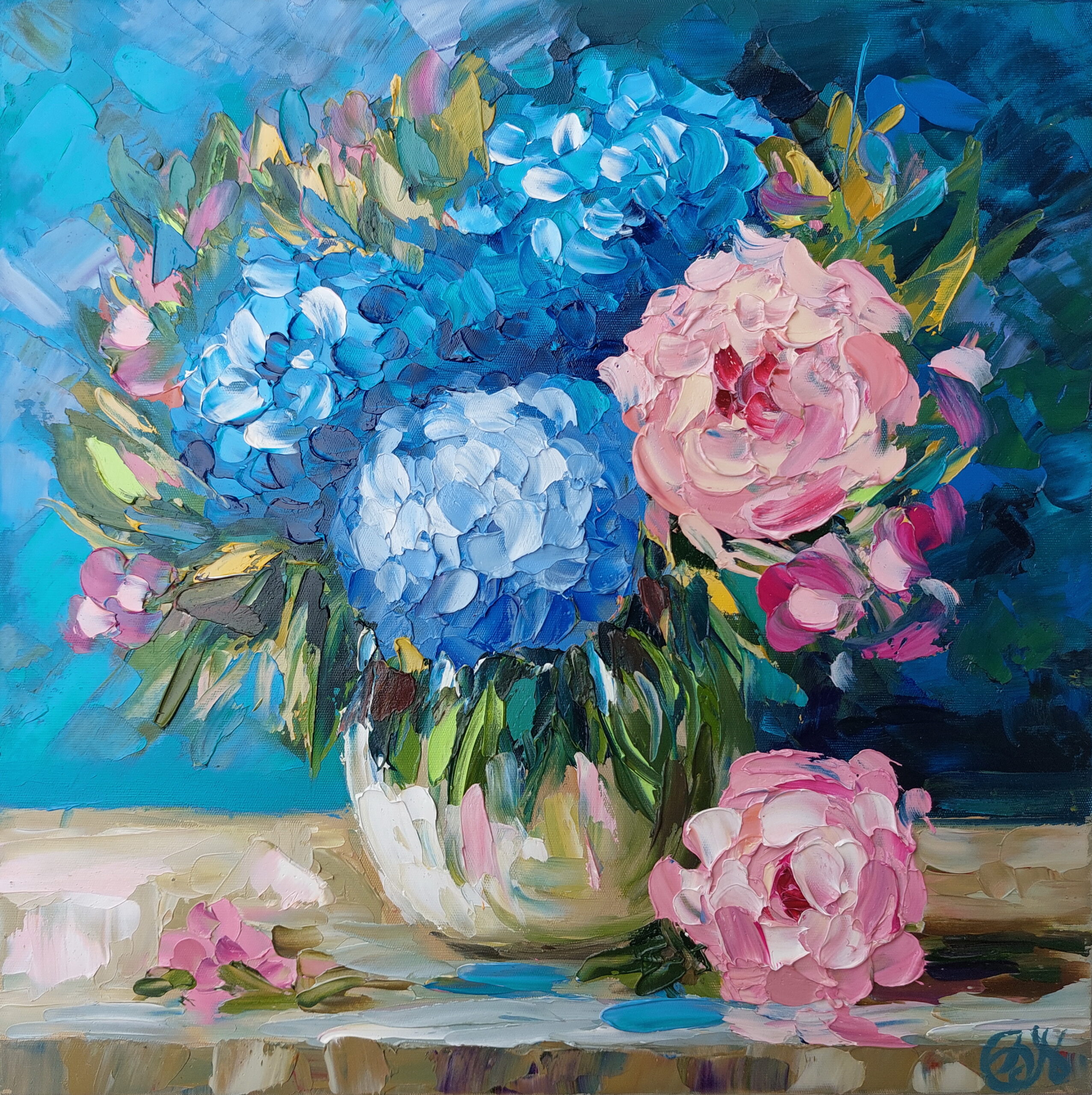 Hydrangea Painting Bouquet