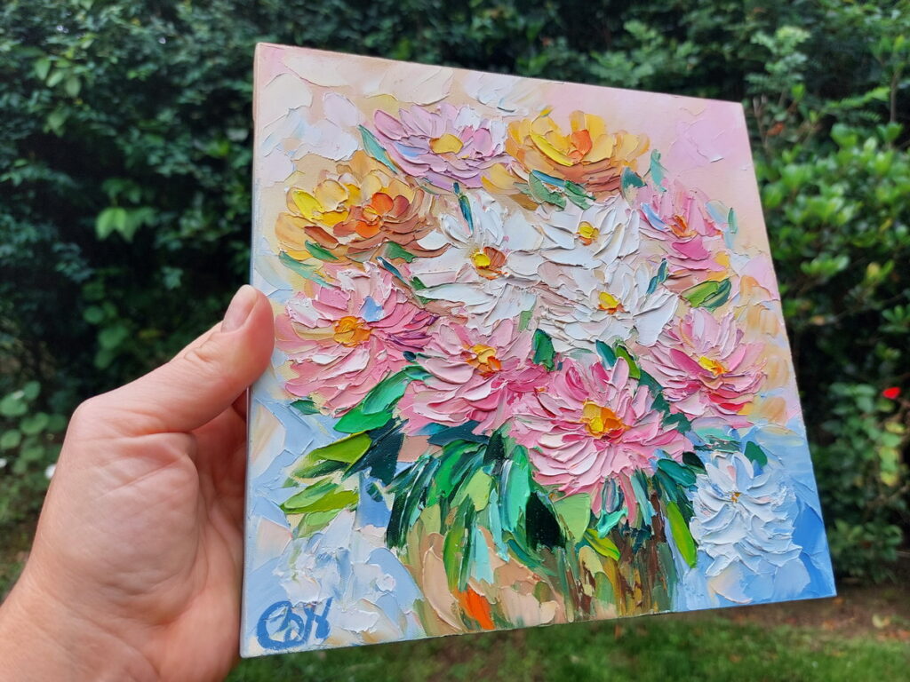 Daisy Painting oil on canvas