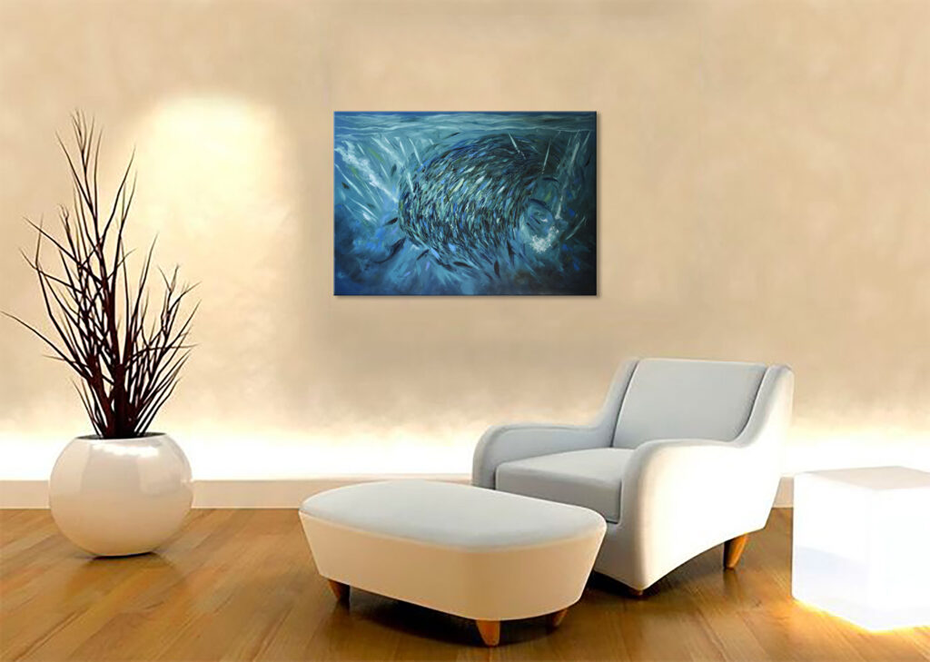 school of fish painting sardine run