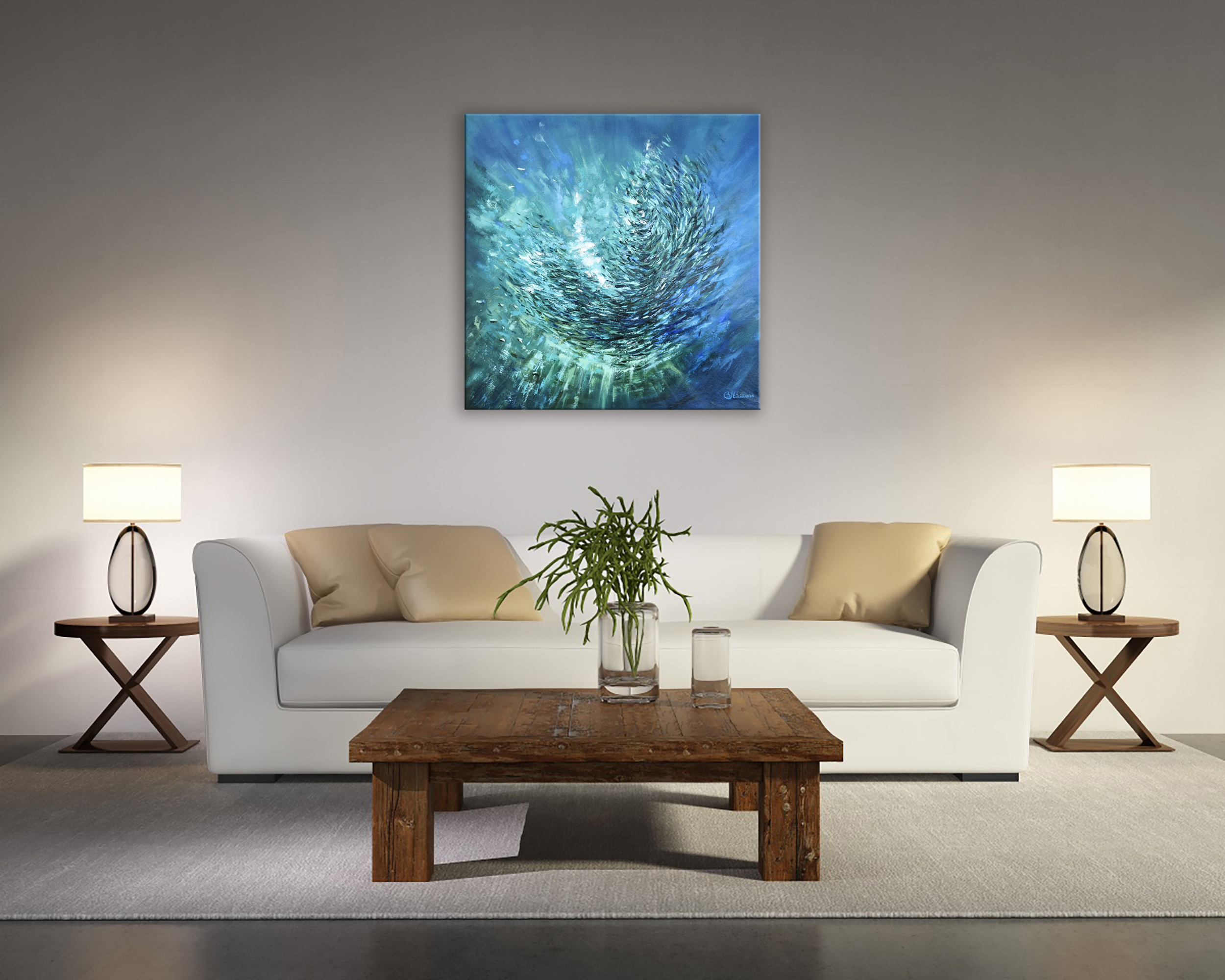 Sardine Run Baitball Painting Oil