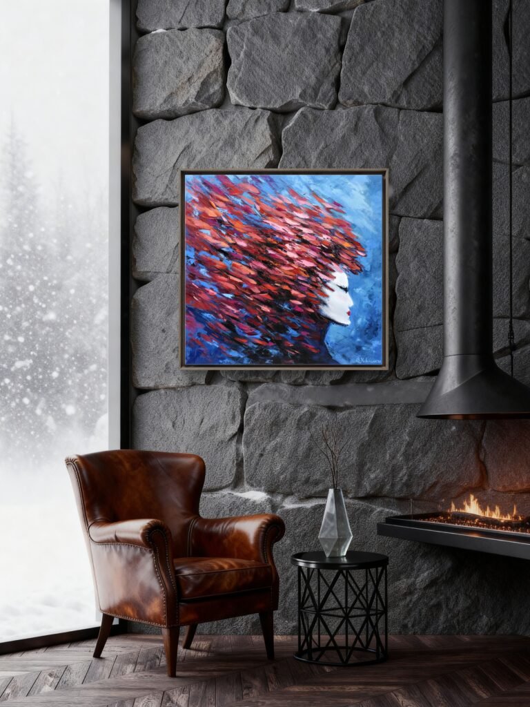 ocean face oil painting