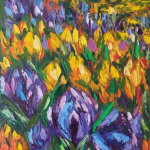 crocus flowers painting