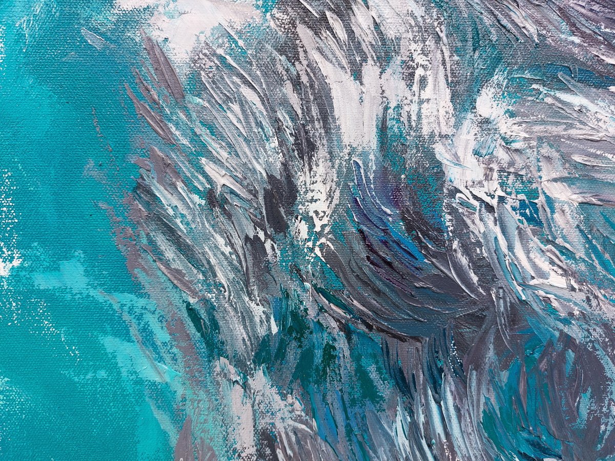 sardine run oil painting