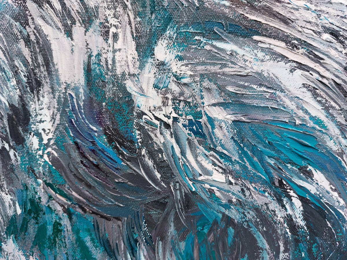 sardine run oil painting