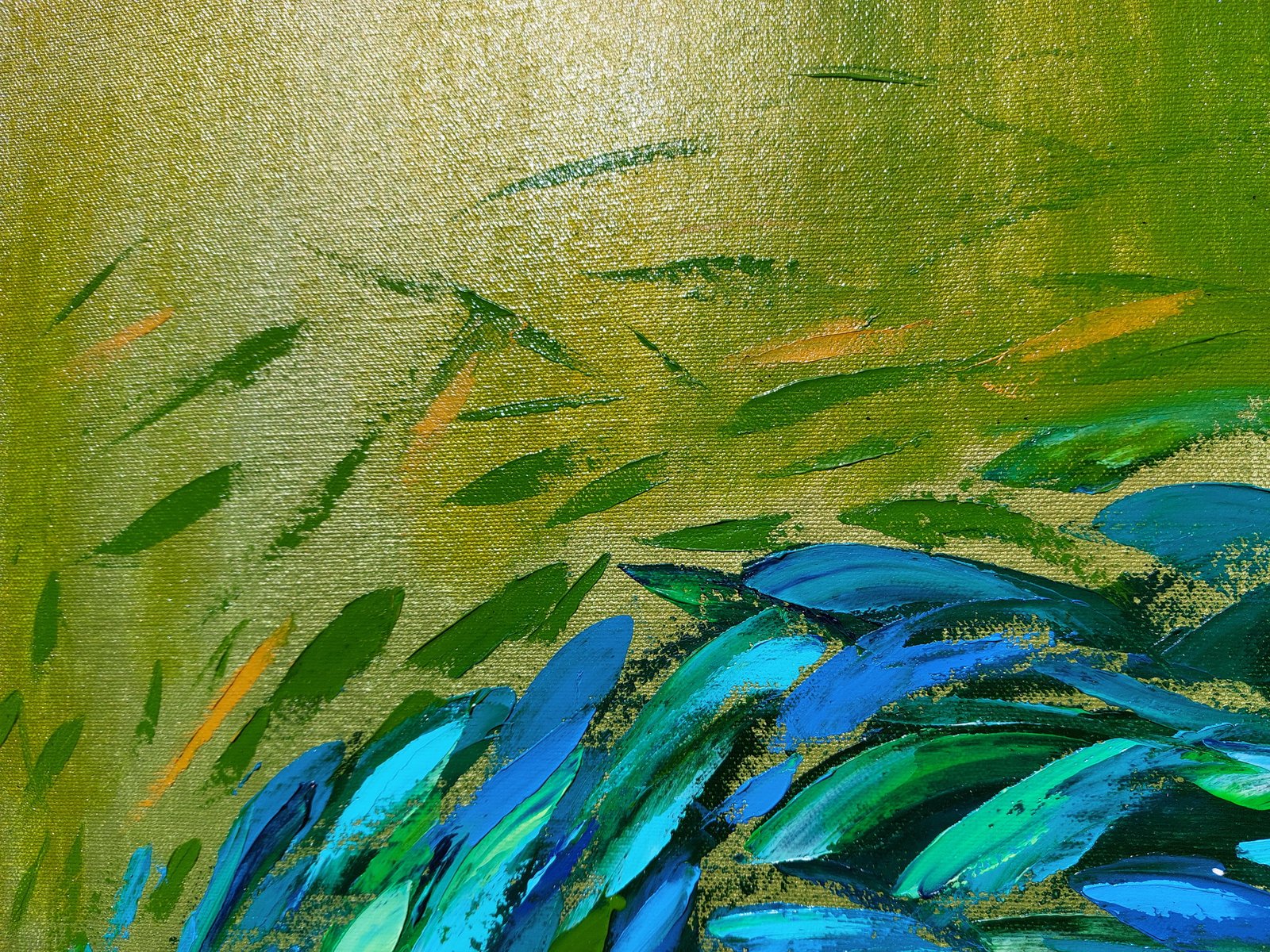 sardine run oil painting