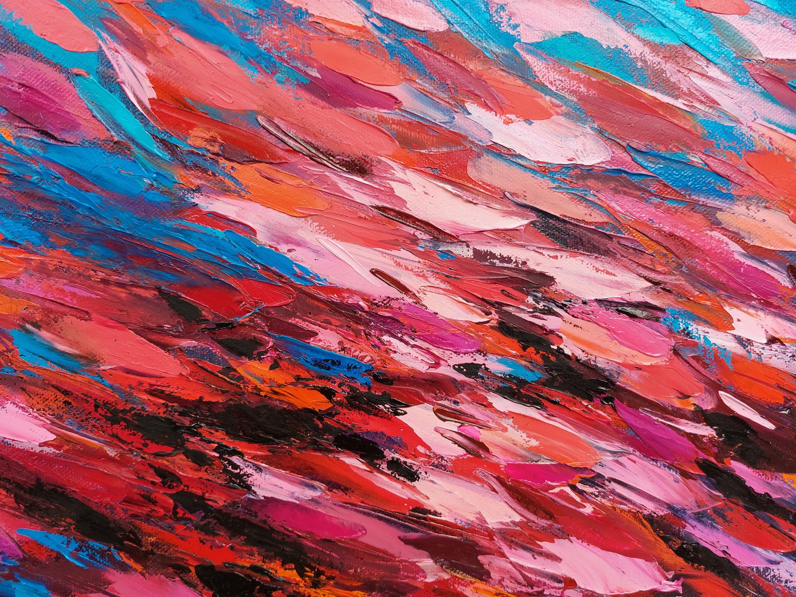 The Fury of the Ocean Original Ocean Face Oil Painting 60x60cm - Image 6