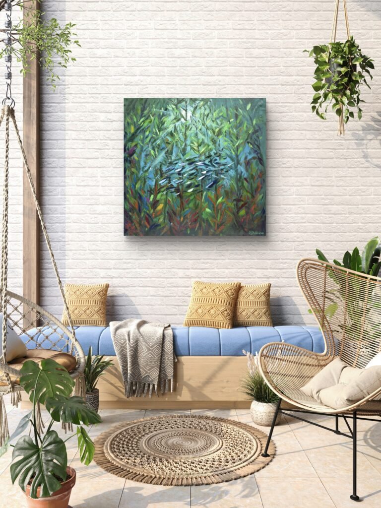 kelp forest oil painting