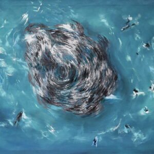 sardine run oil painting