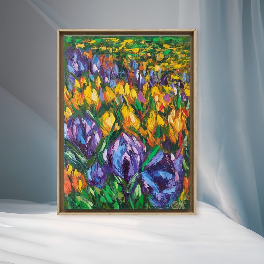 crocus flowers painting