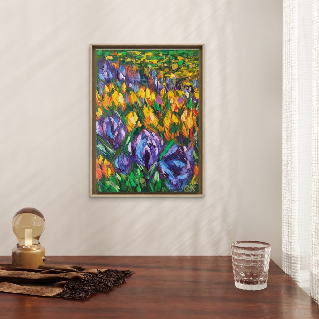 crocus flowers painting